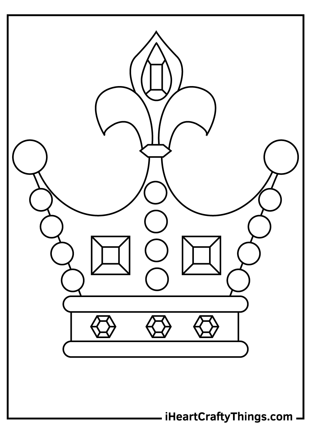 Crown coloring pages free printables