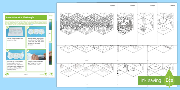 Flextangle template patterns primary teaching resources