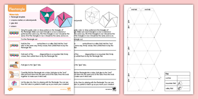 Flextale template math geometry craft activity for kids