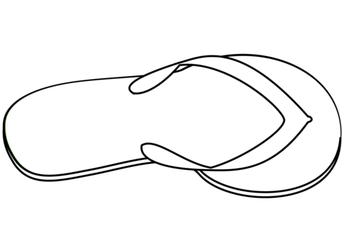 Flip flop coloring page free printable coloring pages