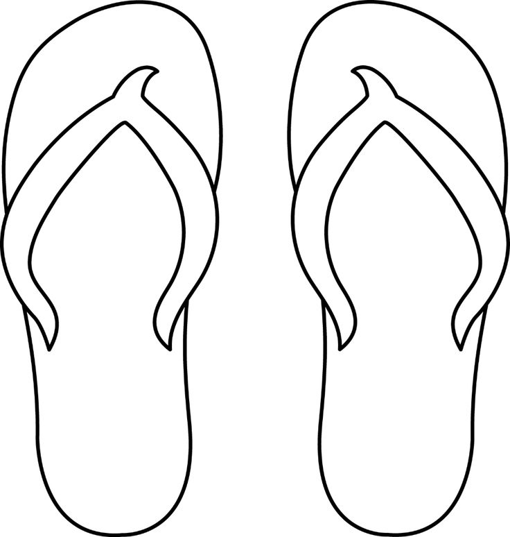 Flip flop coloring template desenhos para pintar desenhos para imprimir colchas aplique