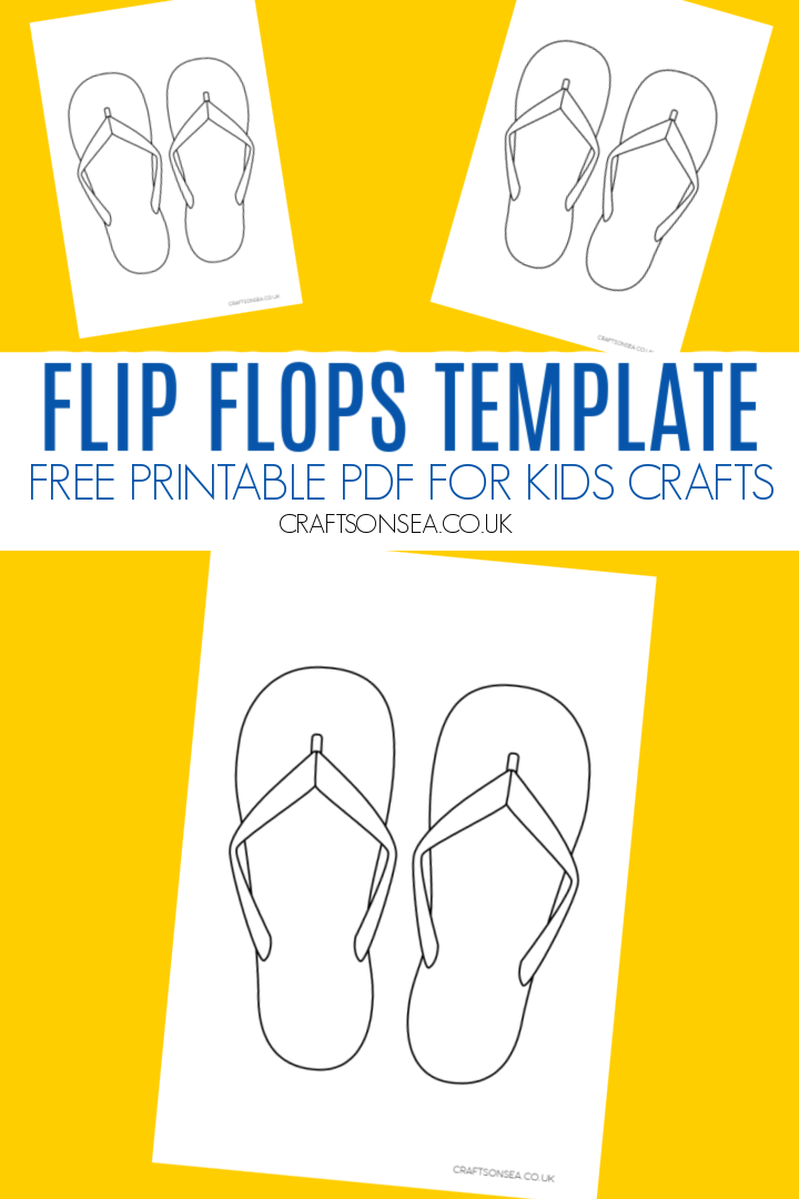 Flip flops template free printable pdf