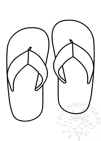 Printable flip flop coloring page