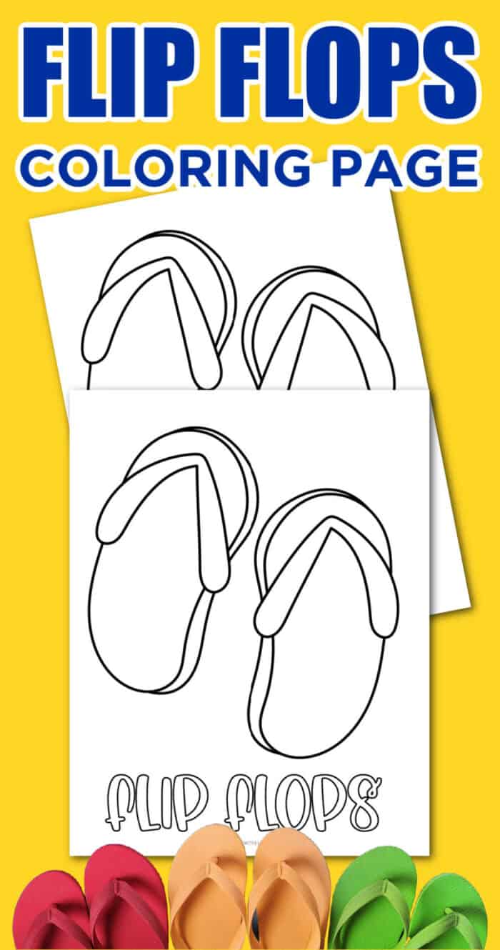 Free flip flop coloring page