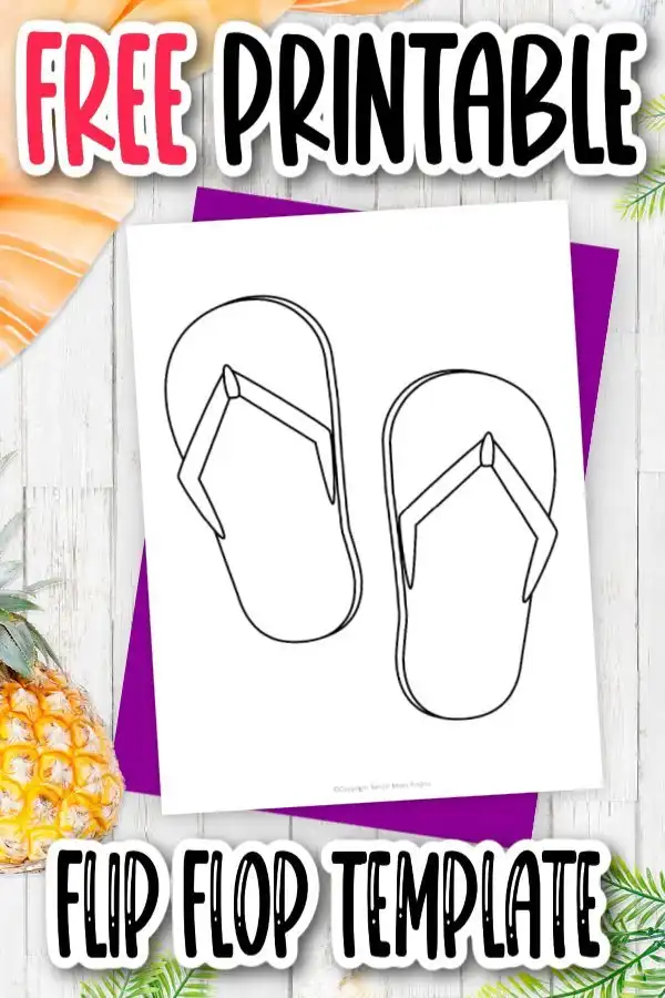 Free printable flip flops template â simple mom project