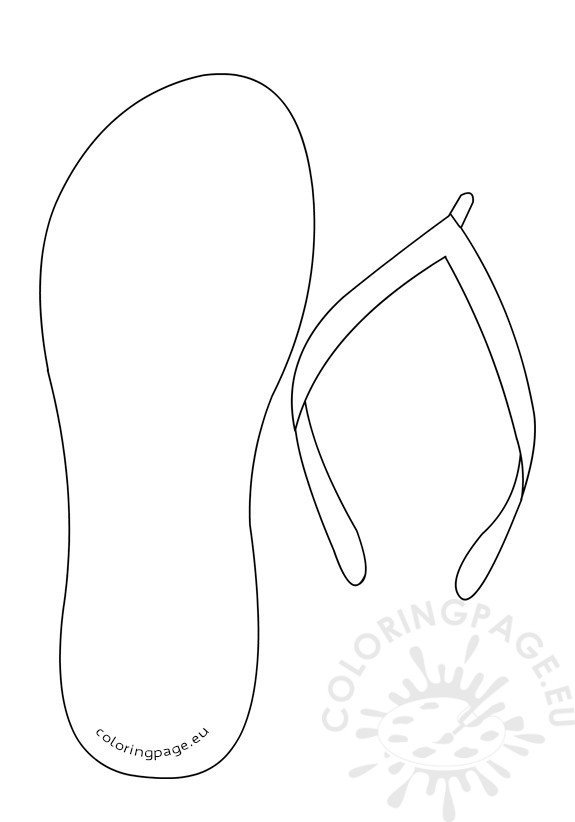 Flip flop pattern printable coloring page