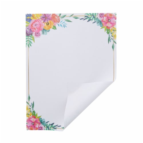 Floral stationery paper for writing letters printing x in sheets pack