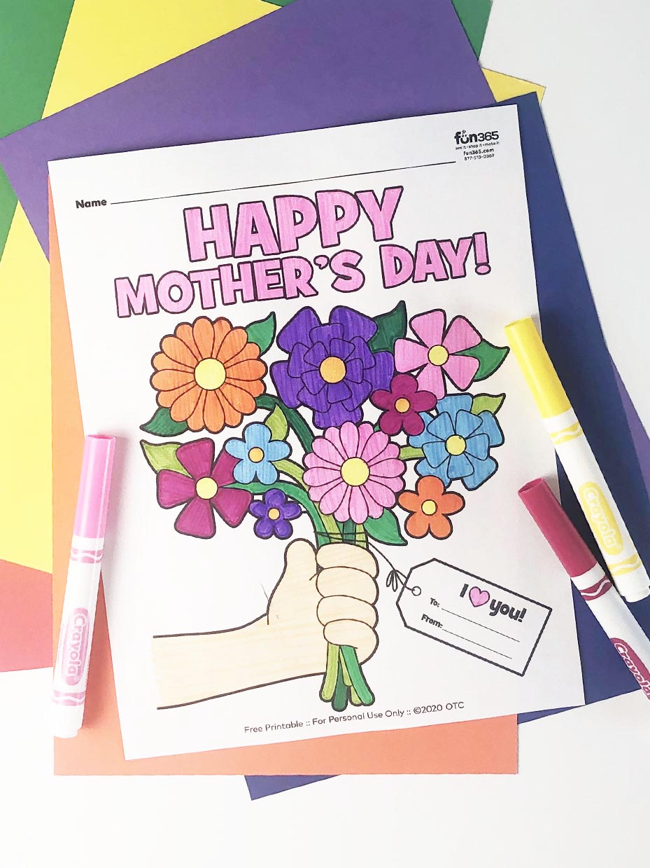 Free mothers day coloring pages