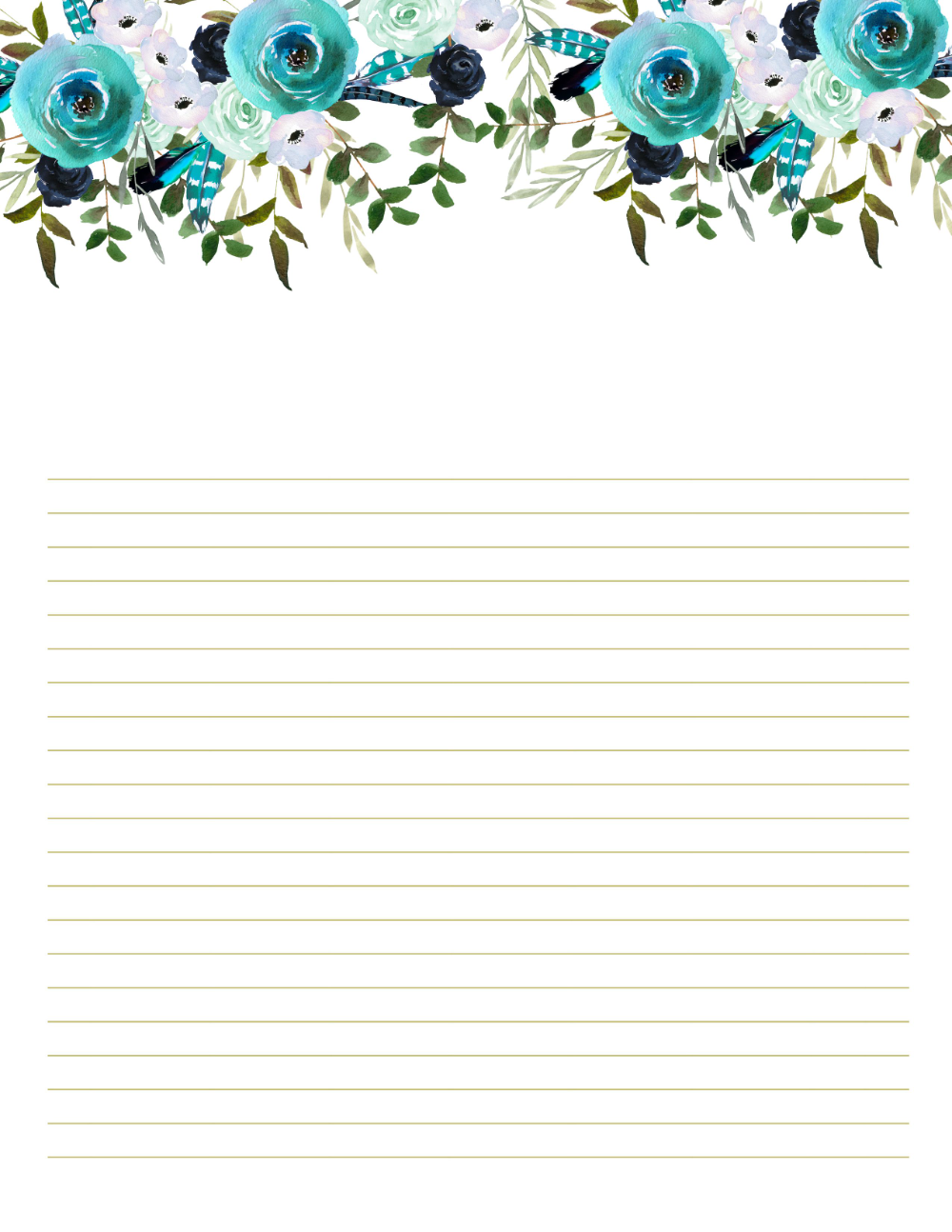Free printable floral stationery paper floral stationery free printable stationery writing paper printable stationery