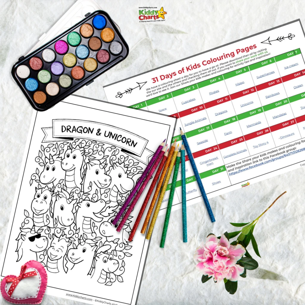 Keep them busy with days of kids colouring pages