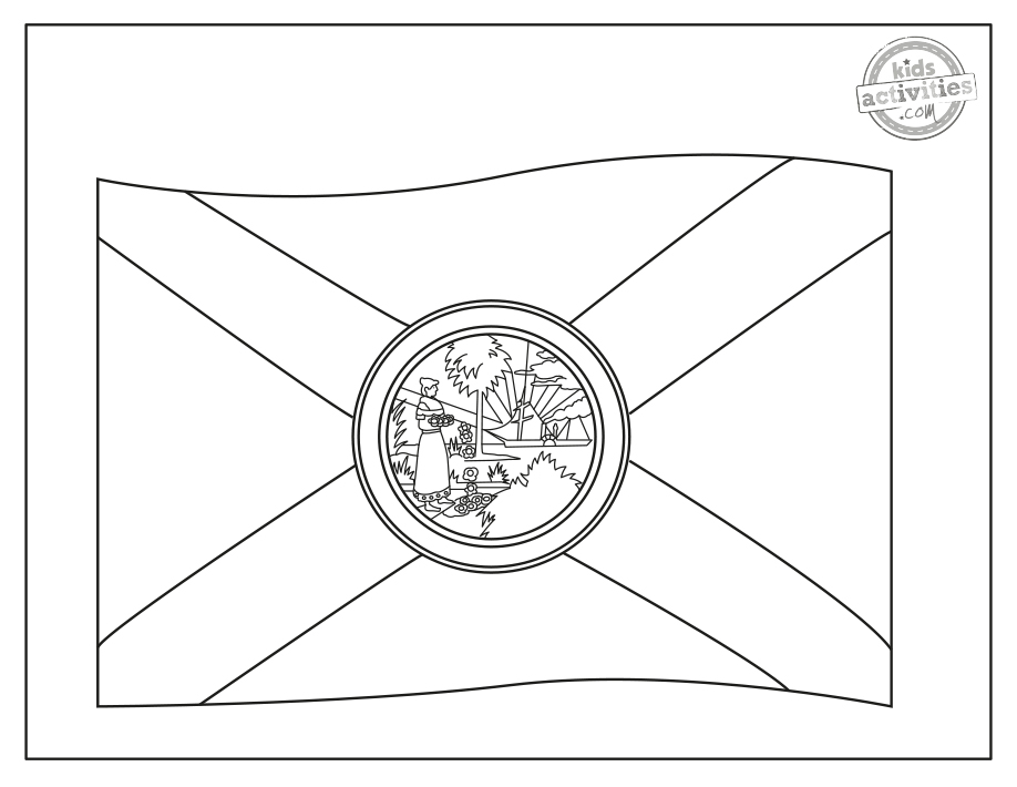 Historic florida flag coloring pages kids activities blog kids activities