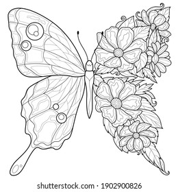 Thousand coloring pages butterfly royalty