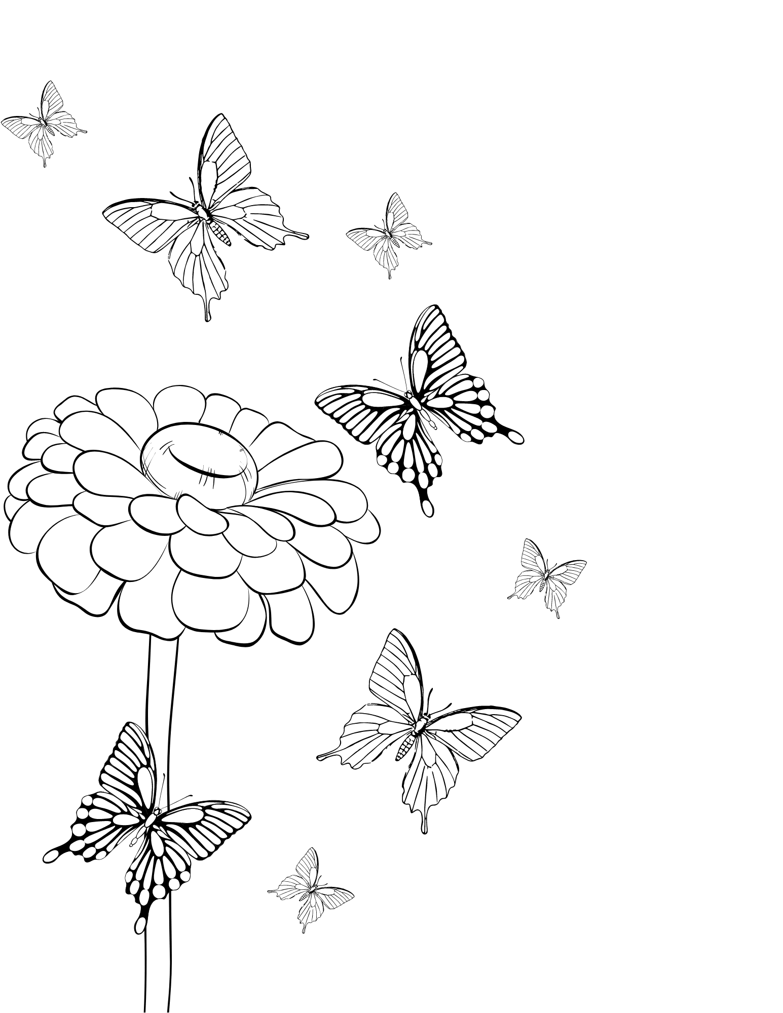 Free printable butterfly coloring pages