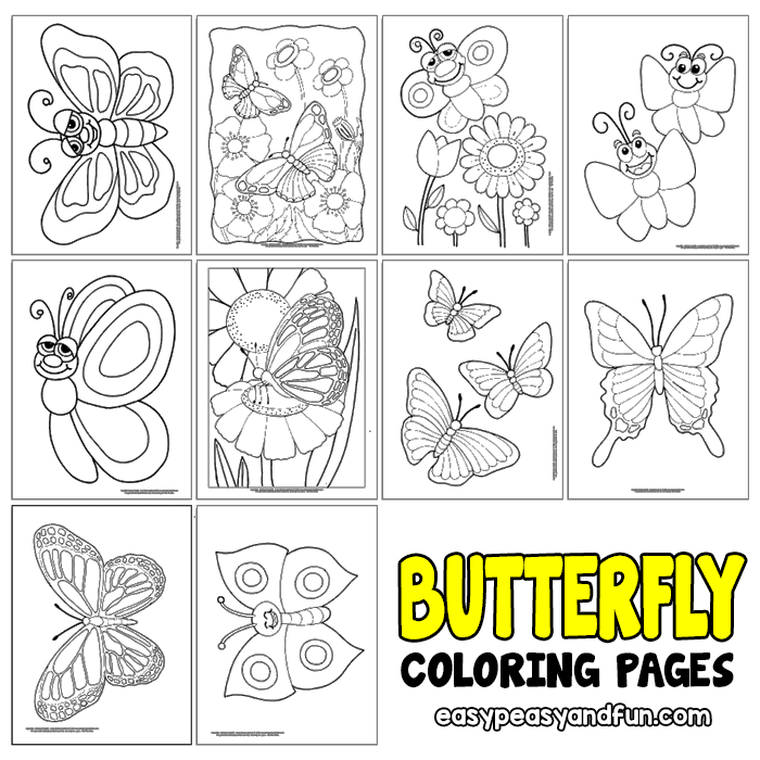 Butterfly coloring pages