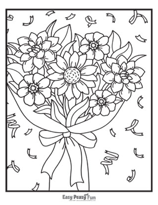 Flower coloring pages