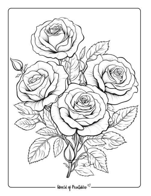 Best flower coloring pages for kids adults