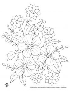 Flower adult coloring pages woo jr kids activities childrens publishing