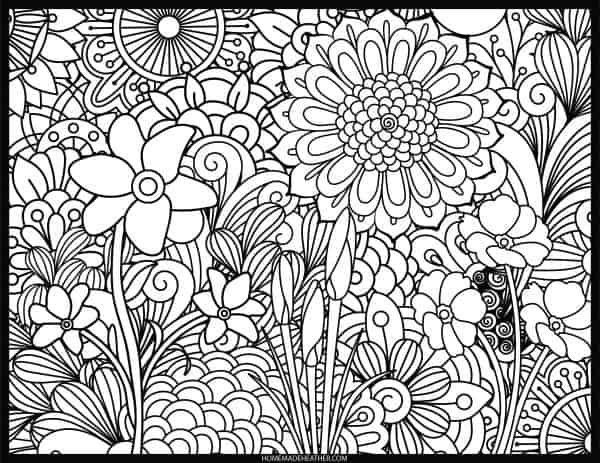 Free printable flower coloring pages perfect for teens homemade heather