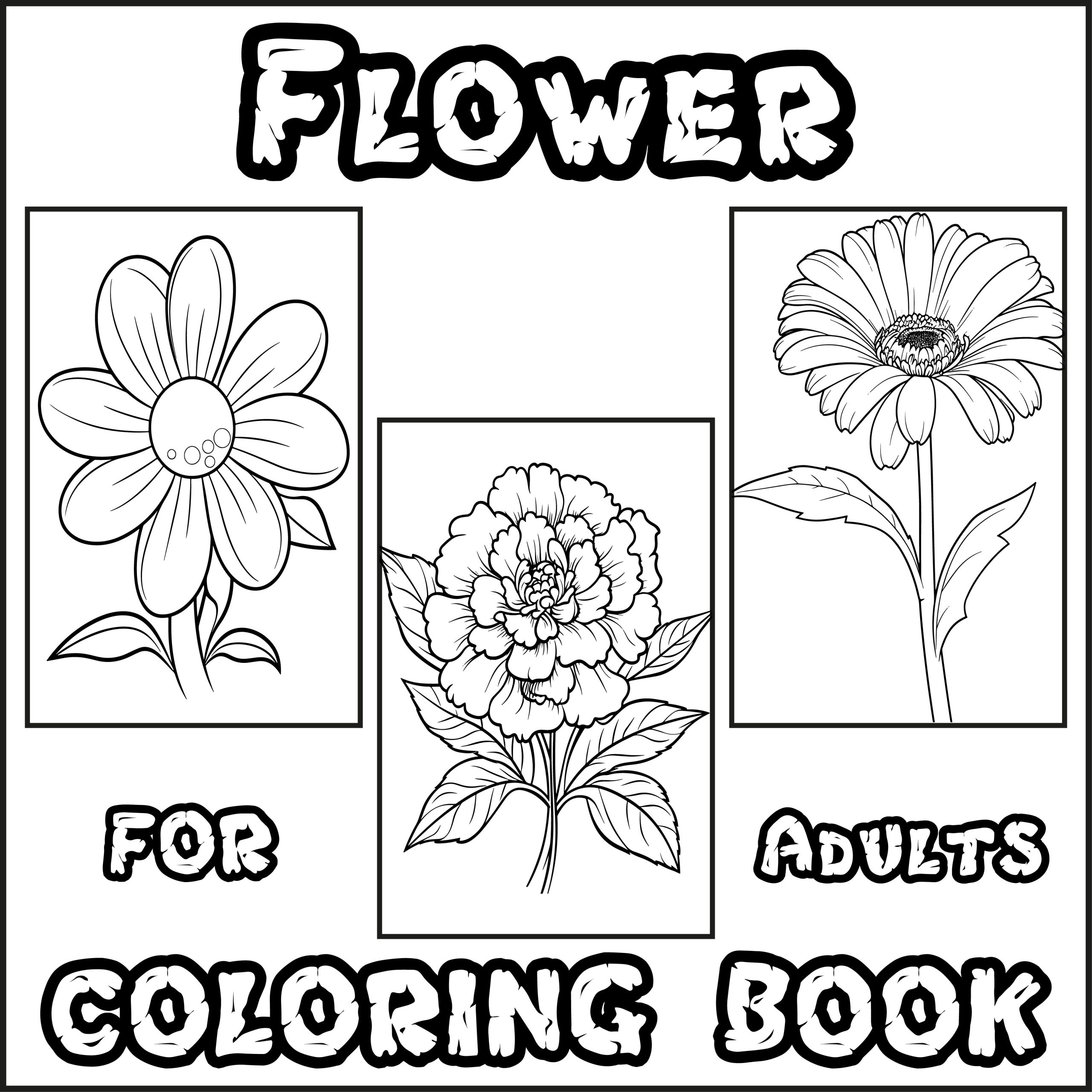 Flower coloring book for adults flower coloring pages for adults made by teachers