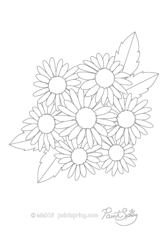 Printable flower adult coloring book get free pages
