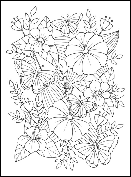 Adult coloring pages flowers images stock photos d objects vectors