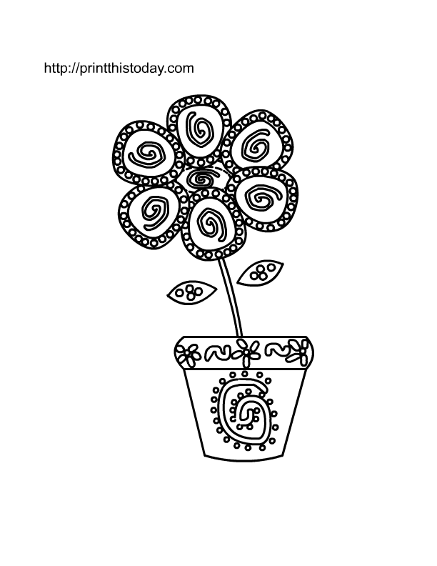 Free printable spring flowers coloring pages