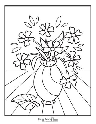 Flower coloring pages