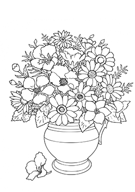 Flower coloring pages