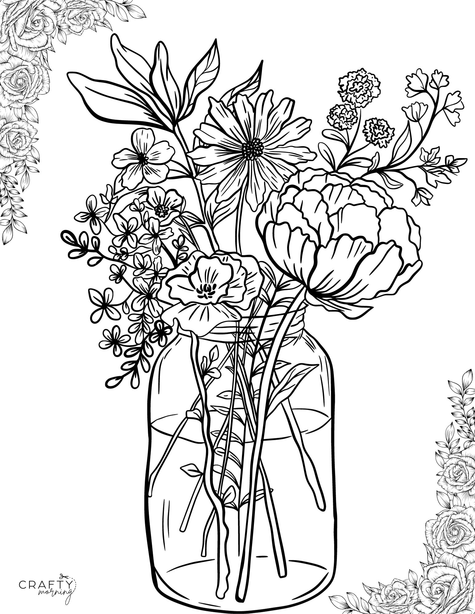 Flower coloring pages to print