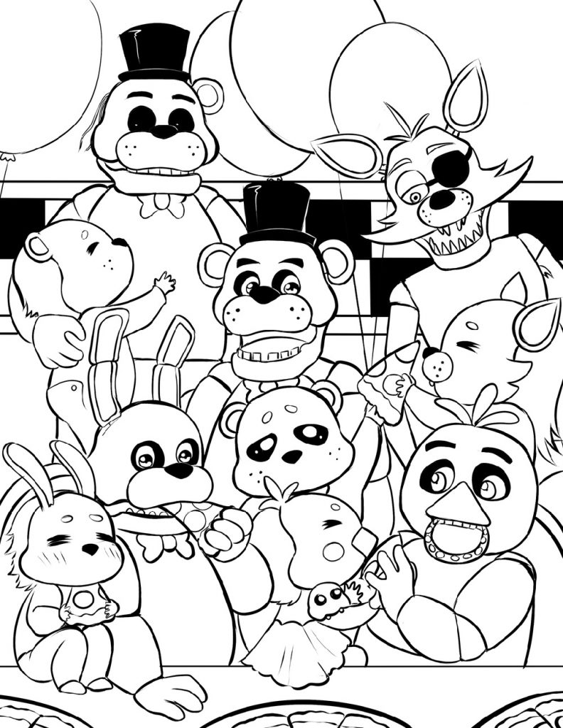 Five nights at freddys coloring pages to print activity shelter