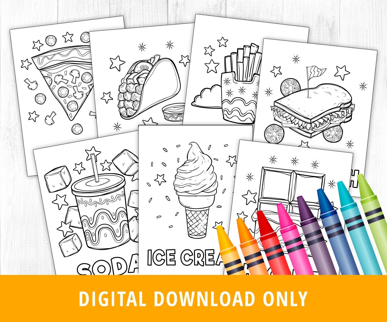 Fast food coloring pages food coloring pages printable