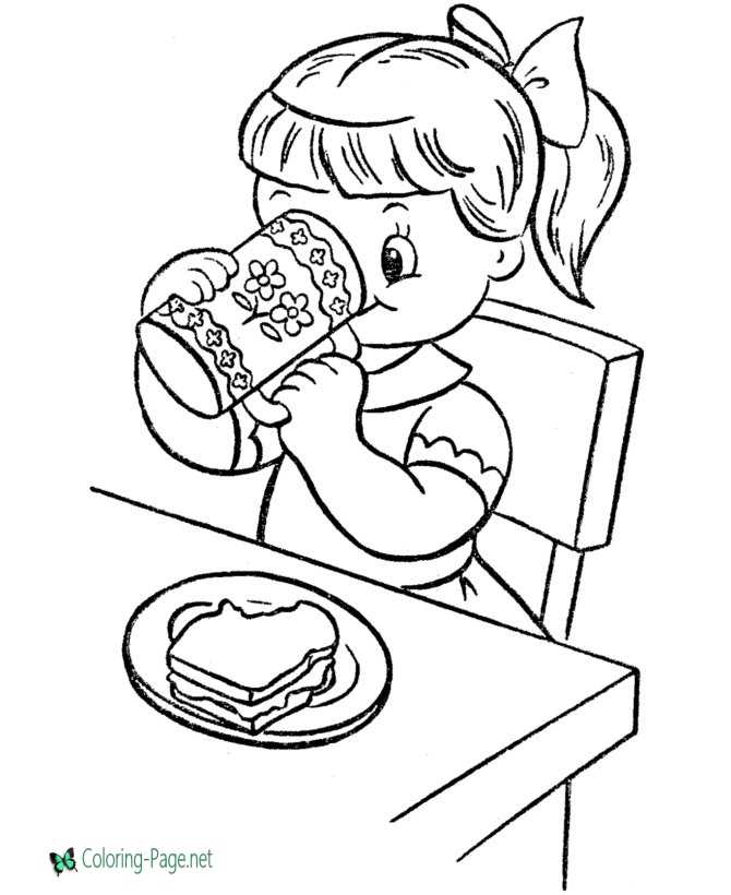 Food coloring pages