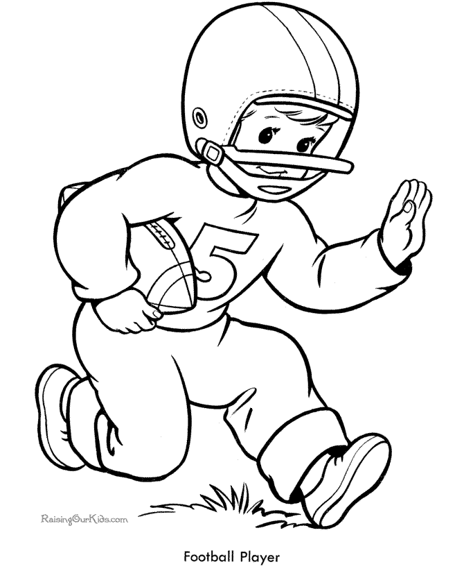 Football coloring page kids sports