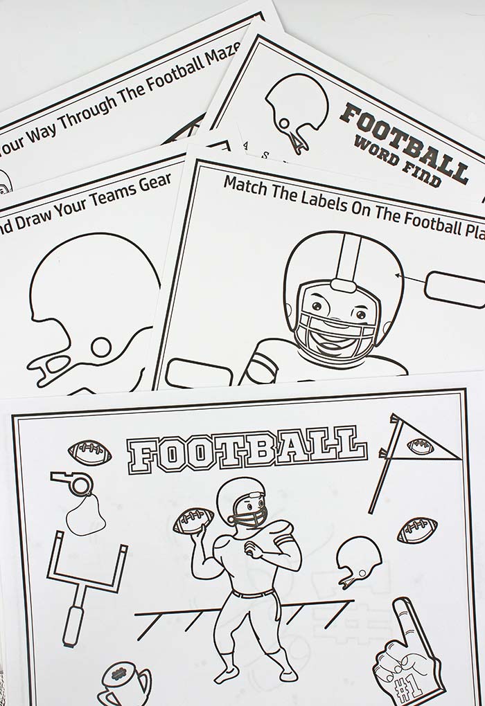 Free printable football coloring pages activities for big game fun sunny day family