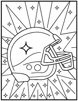 Football coloring pages american football coloring sheets by qetsy