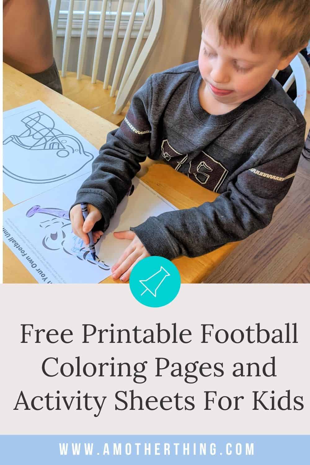 Free kids football coloring pages and activity sheets