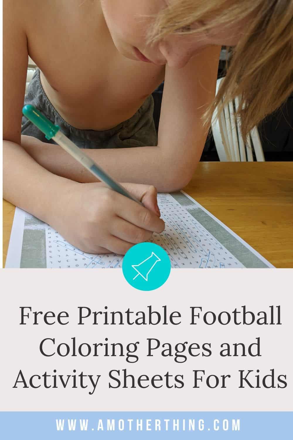 Free kids football coloring pages and activity sheets