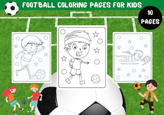 Football coloring pages for kids printable pages soccer