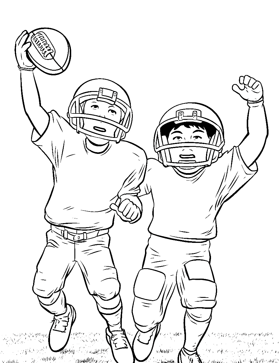 American football coloring pages free printables