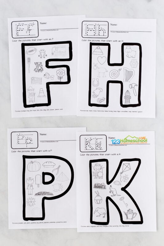 Free phonics letter coloring pages