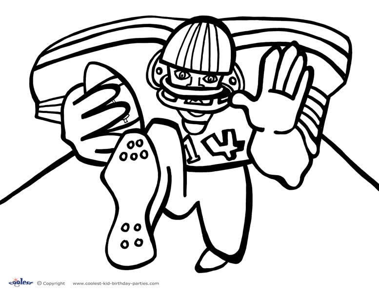 Printable football coloring page