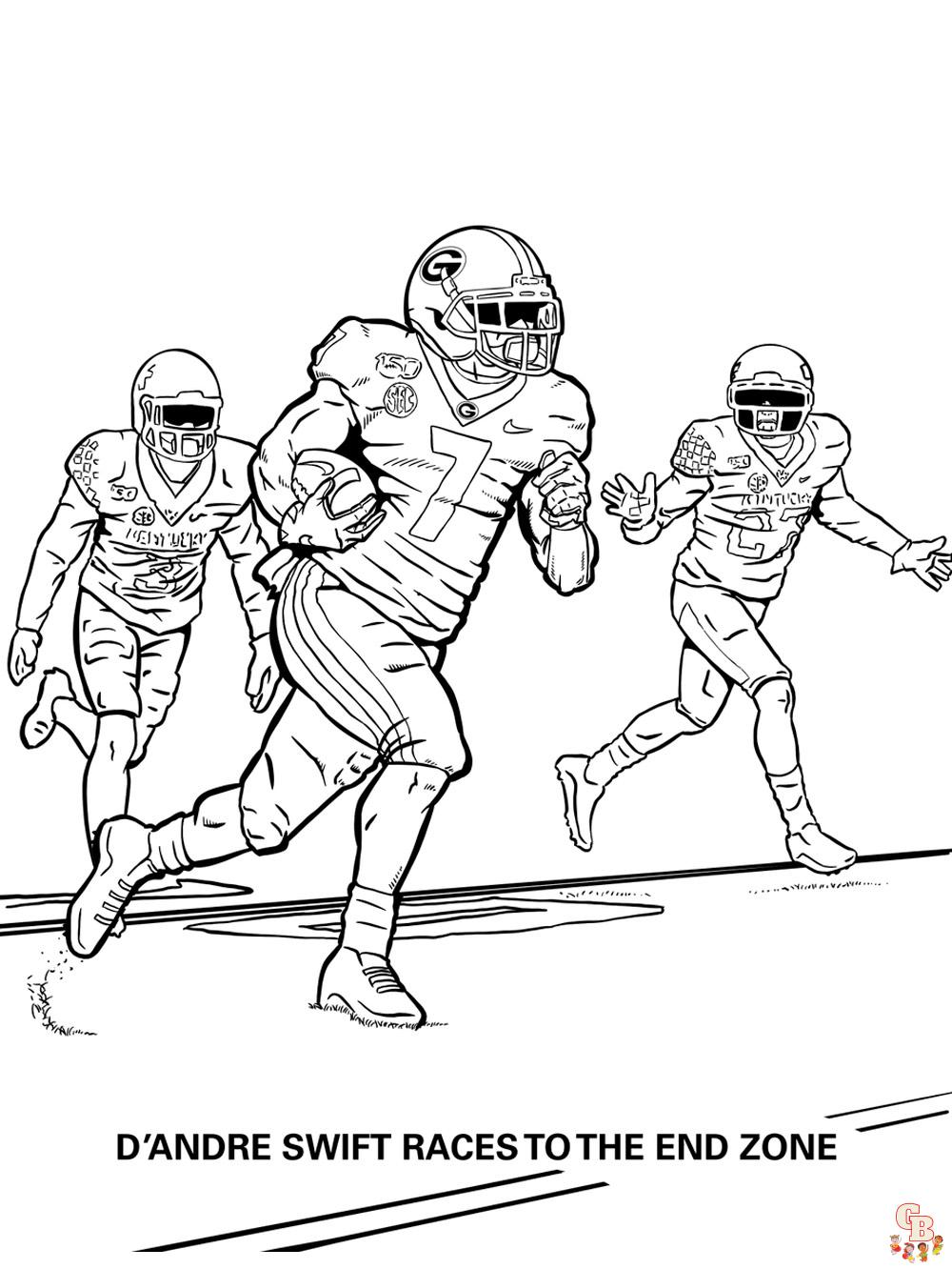 Printable american football coloring pages free