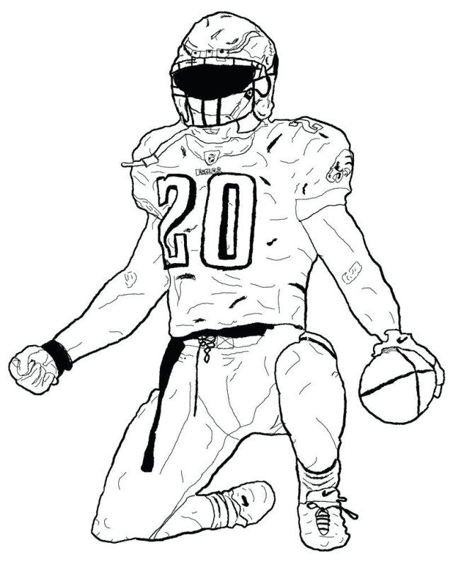 Football player coloring pages printable for free download