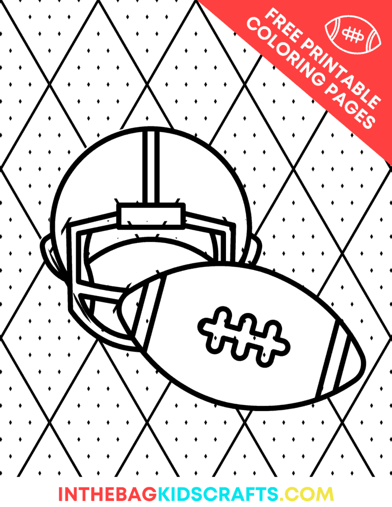 Football coloring pages free printables â in the bag kids crafts