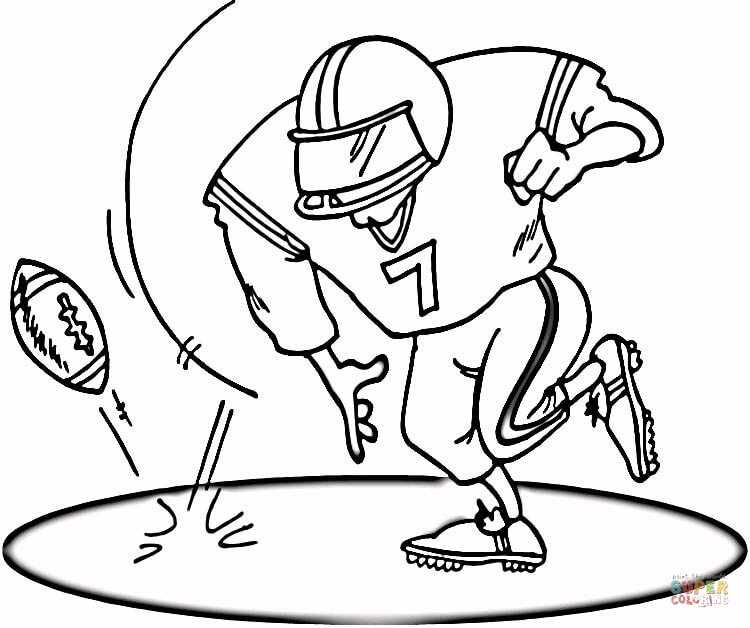 On the football field coloring page free printable coloring pages