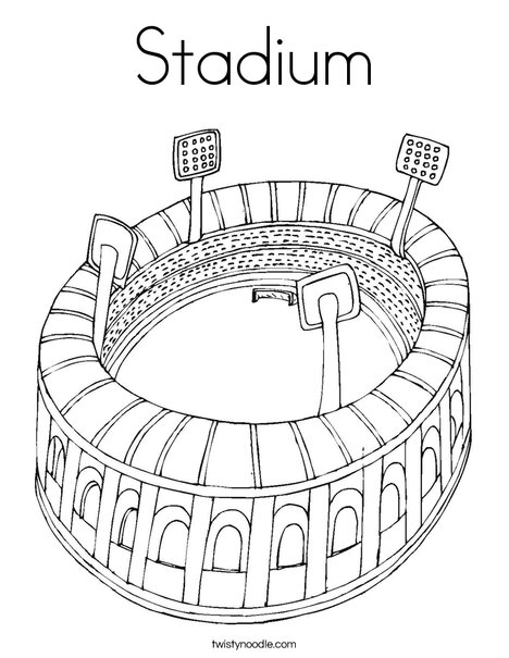 Stadium coloring page