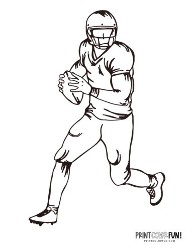 Football player coloring pages free sports printables at