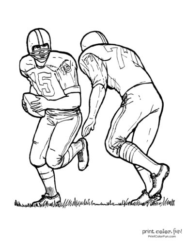 Football player coloring pages free sports printables at