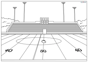 Free printable football field coloring pages for kids