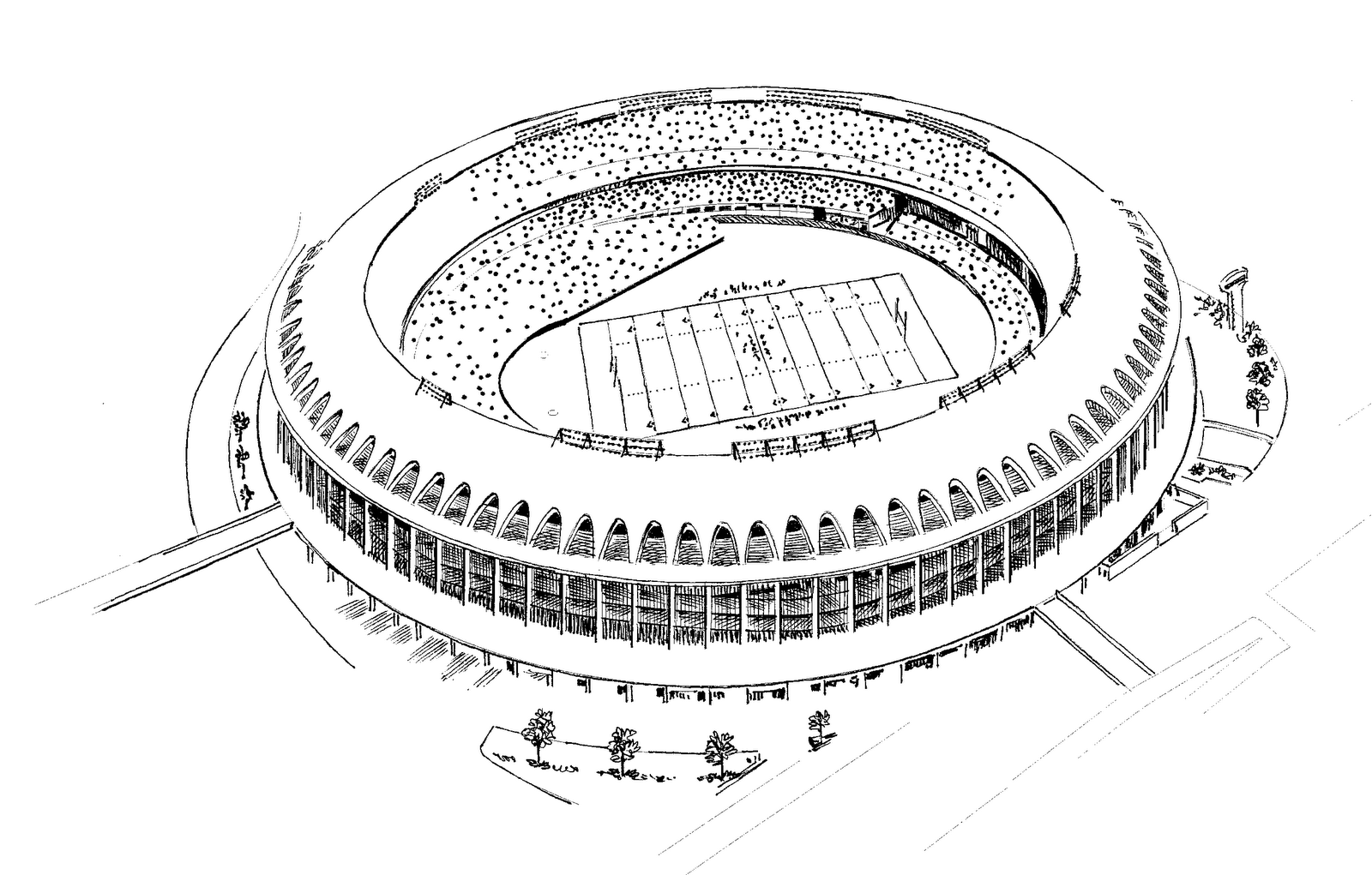 Football stadium coloring pages